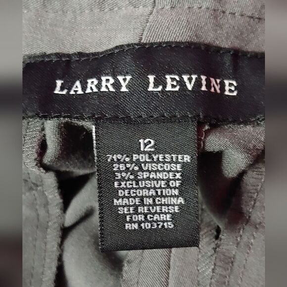 Larry Levine Trouser Pants Slacks Sz 12 Gray - Picture 5 of 6